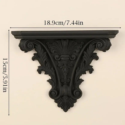 Gothic Carved Wall Shelf For Dark Style Home Wall Storage & Witchy Halloween Decoration-MoonChildWorld