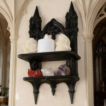 Gothic Castle Crystal Shelf Witchy Hanging Shelf for Witch Home Decor-MoonChildWorld
