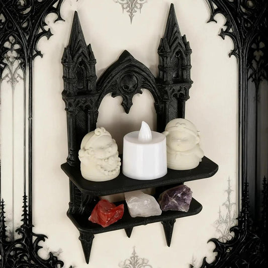 Gothic Castle Crystal Shelf Witchy Hanging Shelf for Witch Home Decor-MoonChildWorld