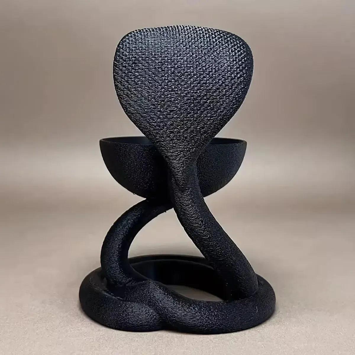 Gothic Cobra-Shaped Candle Holder For Witchy Dark Mystical Desktop Decoration-MoonChildWorld