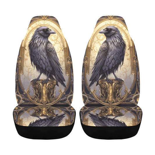 Gothic Crow Black Raven Car Seat Covers-MoonChildWorld