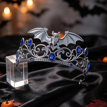 Gothic Dark Bat Tiara Crown Vintage Witch Metal Headband-MoonChildWorld