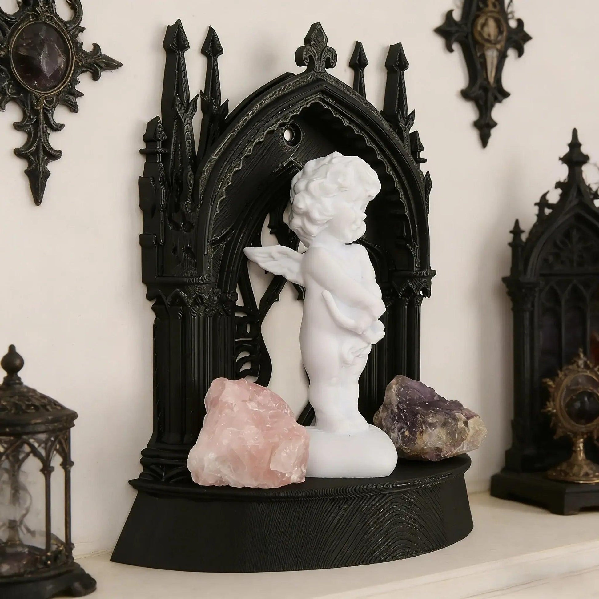 Gothic Dark Style Arch Shaped Niche Home Wall Storage for Witchy Halloween Decoration-MoonChildWorld