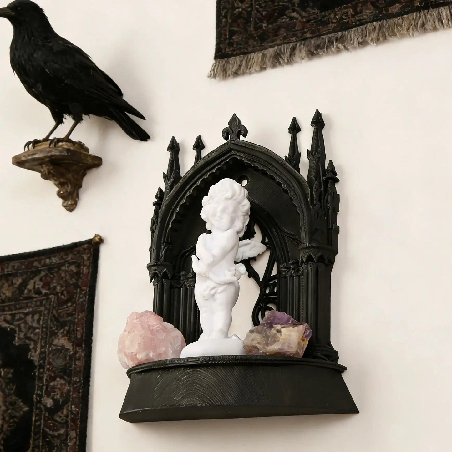 Gothic Dark Style Arch Shaped Niche Home Wall Storage for Witchy Halloween Decoration-MoonChildWorld