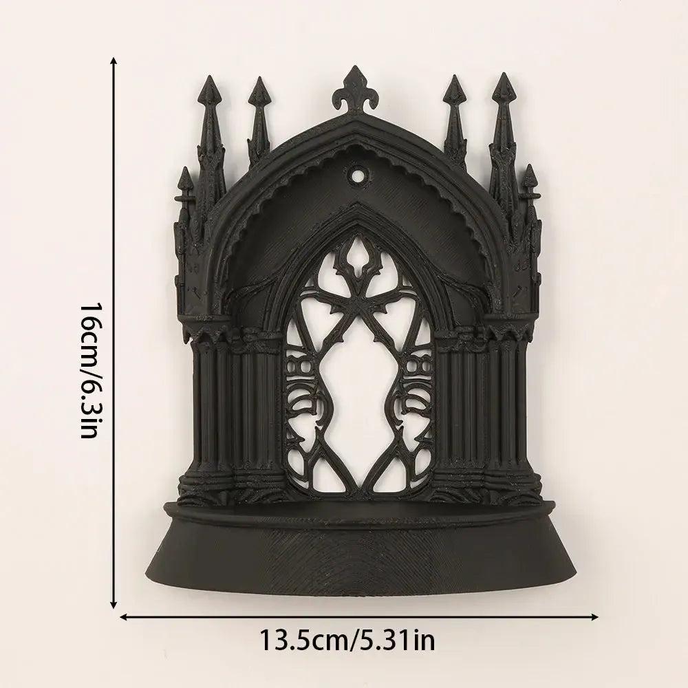 Gothic Dark Style Arch Shaped Niche Home Wall Storage for Witchy Halloween Decoration-MoonChildWorld