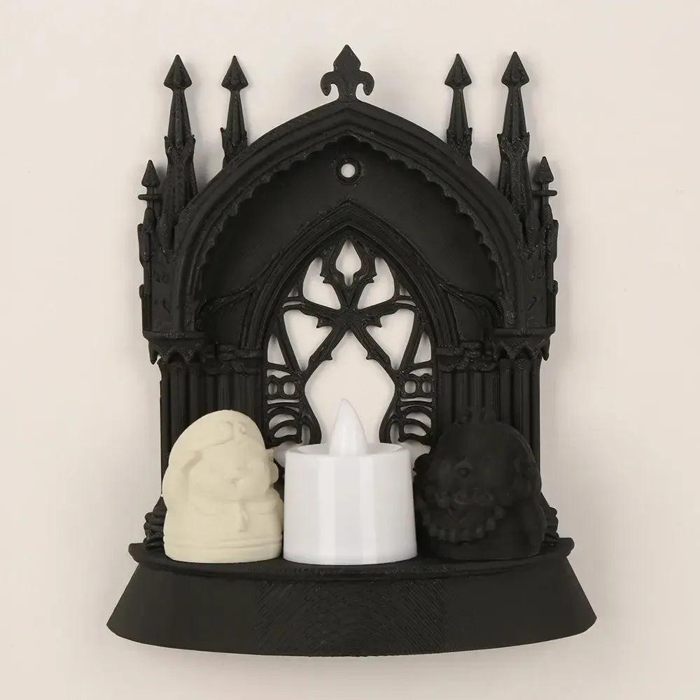 Gothic Dark Style Arch Shaped Niche Home Wall Storage for Witchy Halloween Decoration-MoonChildWorld