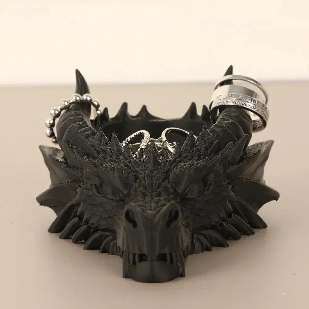 Gothic Dark Style Dragon Head Shaped Jewelry Storage Tray For Halloween Decor-MoonChildWorld