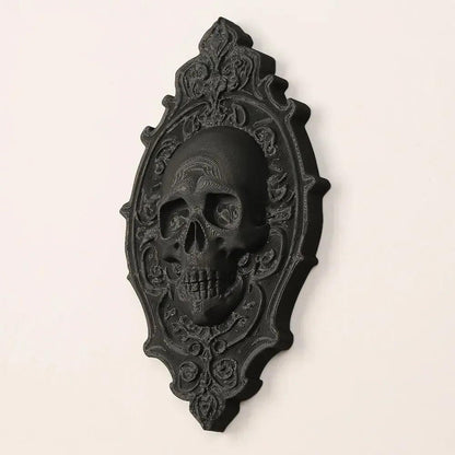 Gothic Dark Style Retro Carved Frame Skull Wall Decoration For Dark Style Home Wall & Witchy Halloween Decoration-MoonChildWorld