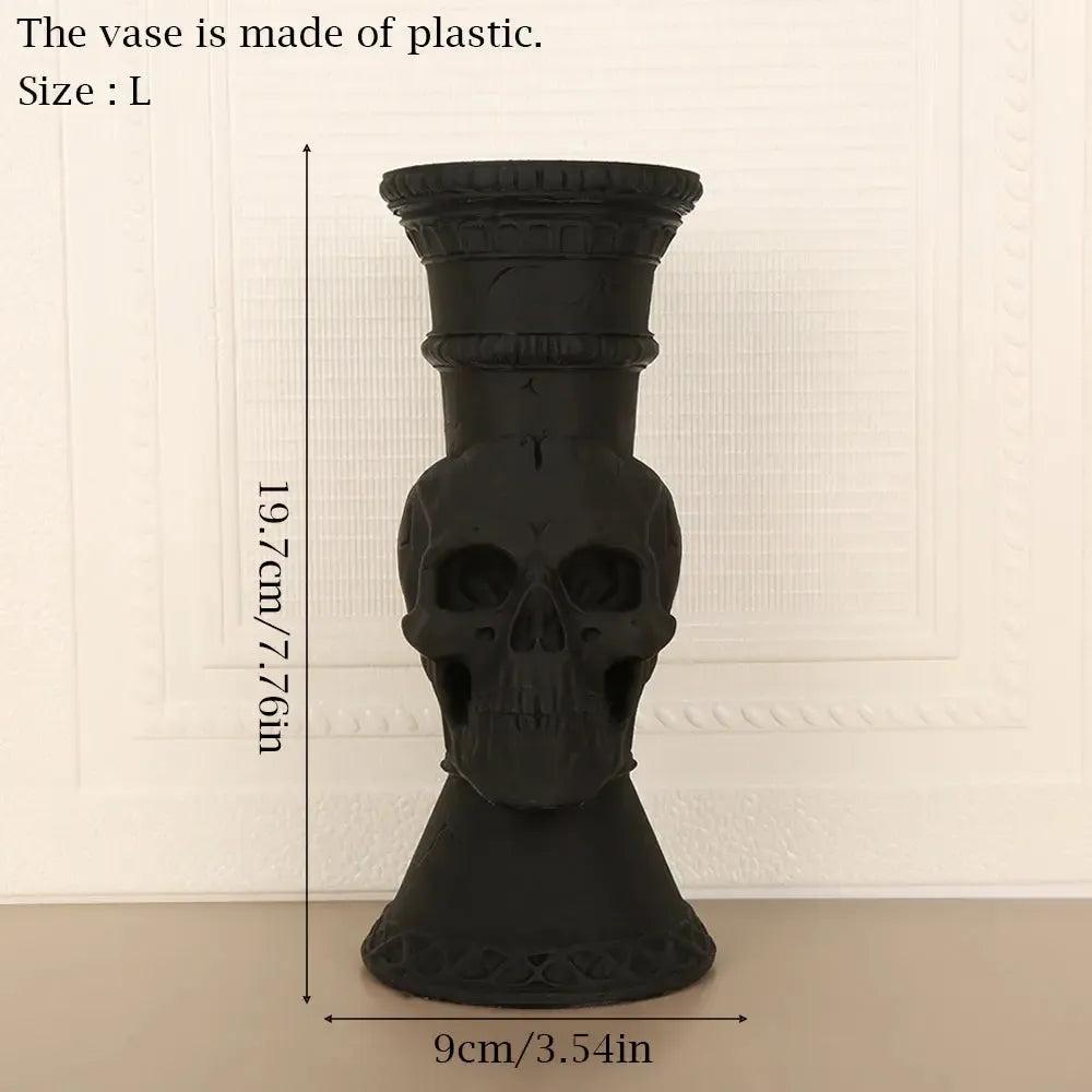 Gothic Dark Style Skull Shaped Decorative Vase Halloween Home Decor-MoonChildWorld
