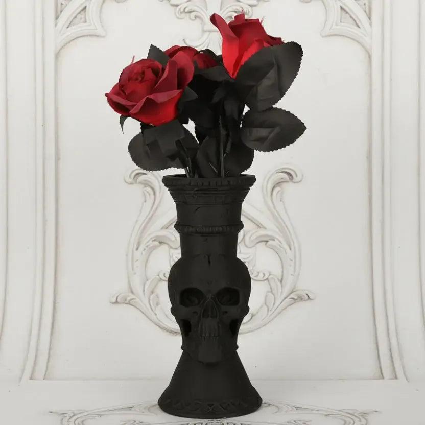 Gothic Dark Style Skull Shaped Decorative Vase Halloween Home Decor-MoonChildWorld