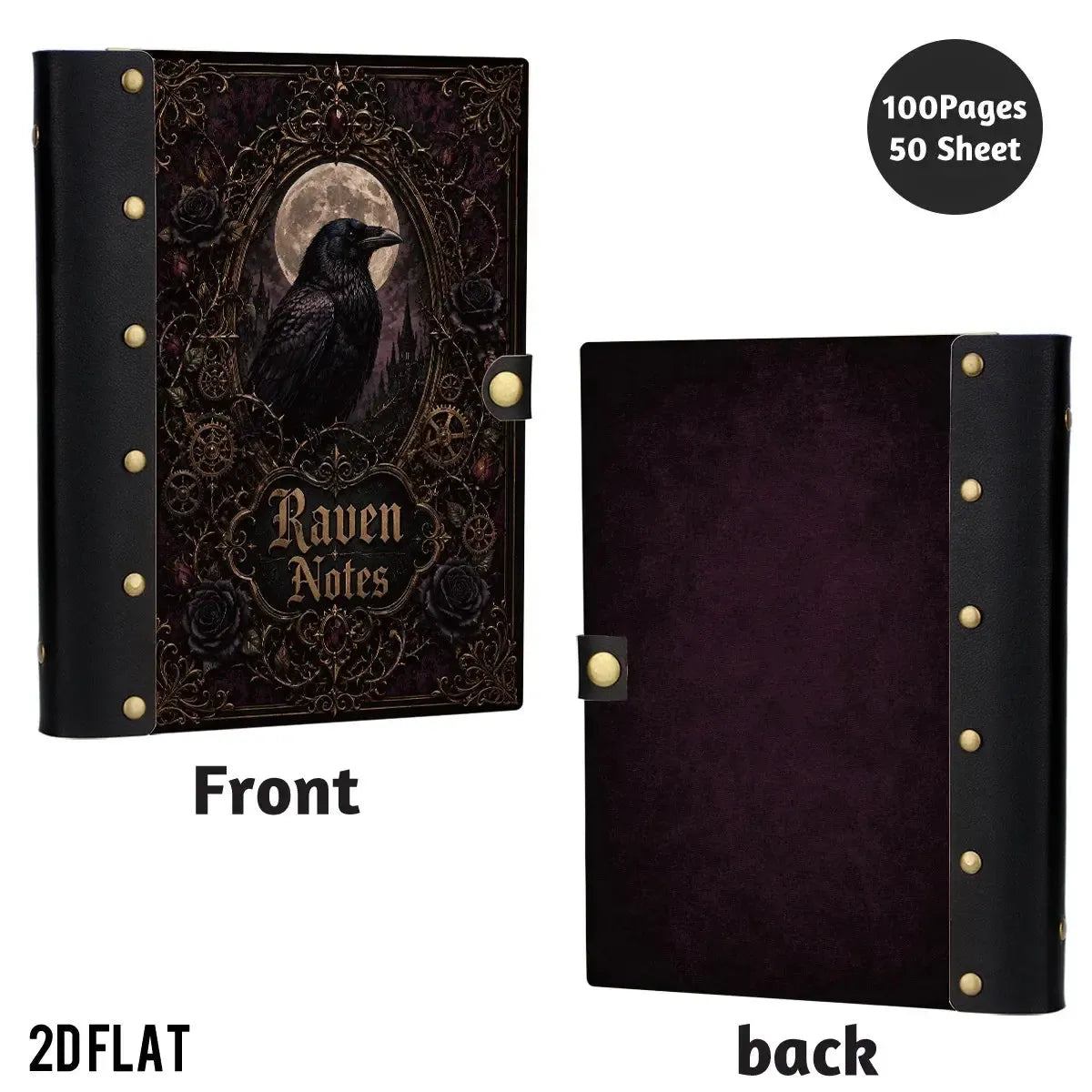 Gothic Full Moon Raven Castle Journal - gothic gifts - MoonChildWorld