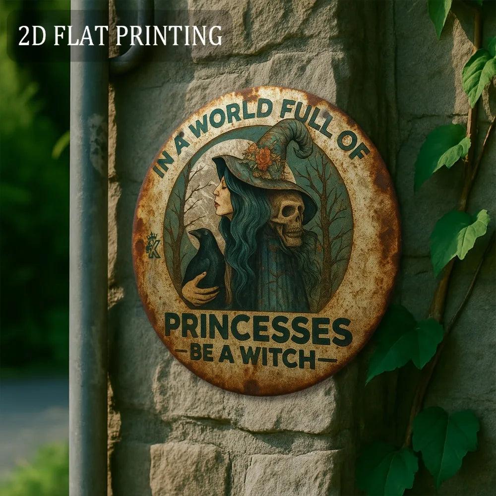 Gothic Halloween Be A Witch Metal Sign Witchy Home Decor-MoonChildWorld