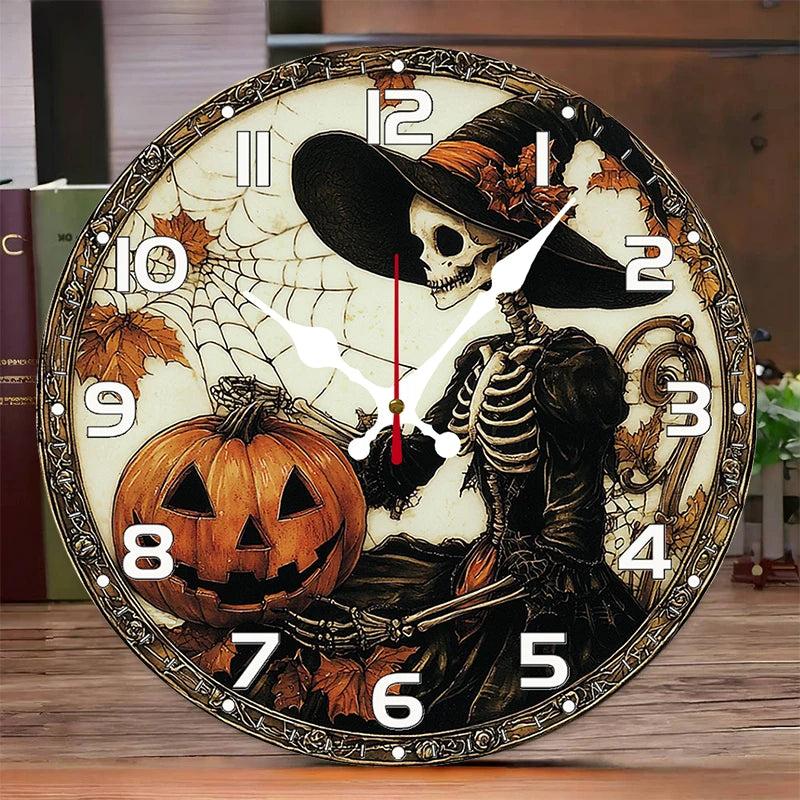 Gothic Halloween Wooden Wall Clock-MoonChildWorld