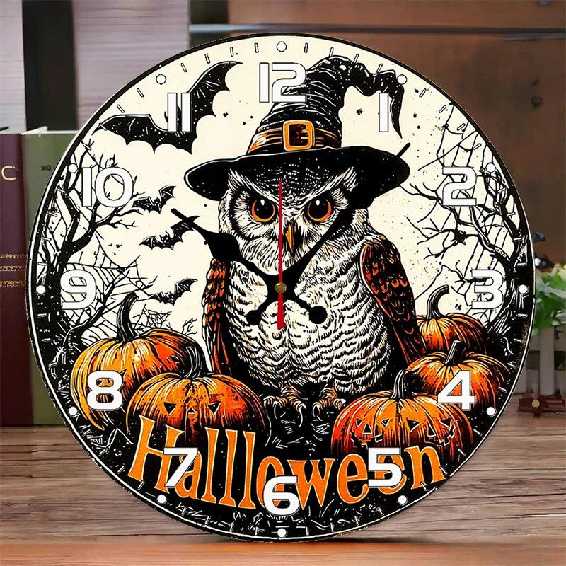 Gothic Halloween Wooden Wall Clock-MoonChildWorld