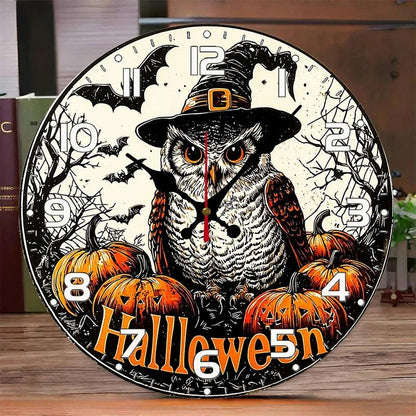 Gothic Halloween Wooden Wall Clock-MoonChildWorld