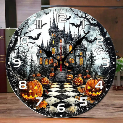 Gothic Halloween Wooden Wall Clock-MoonChildWorld