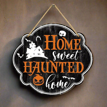 Gothic Haunted Home Halloween Witch Wooden Sign for Halloween Decor-MoonChildWorld