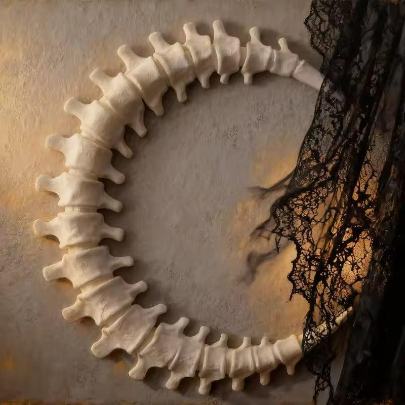 Gothic Moon Spinal-shaped Witchy Wall Decoration for Halloween-MoonChildWorld