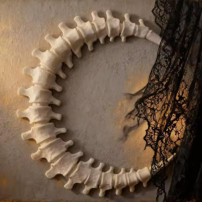 Gothic Moon Spinal-shaped Witchy Wall Decoration for Halloween-MoonChildWorld