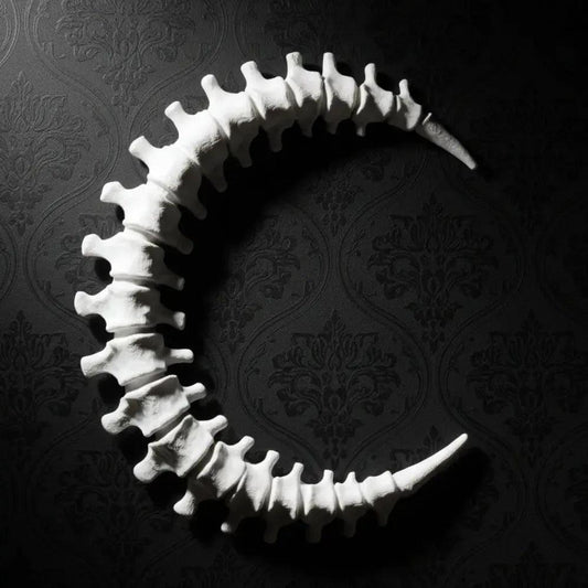 Gothic Moon Spinal-shaped Witchy Wall Decoration for Halloween-MoonChildWorld