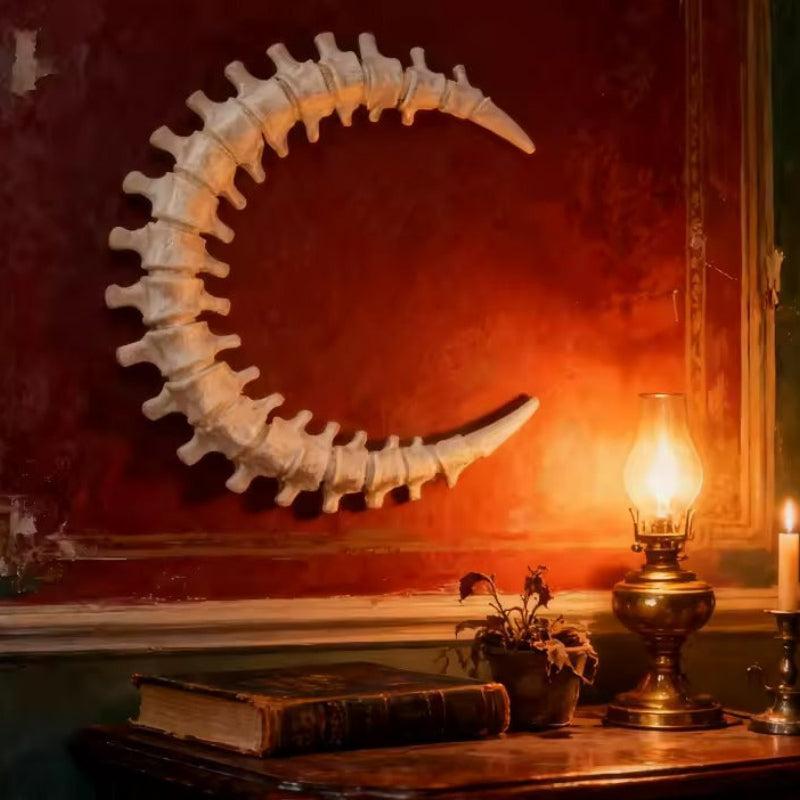 Gothic Moon Spinal-shaped Witchy Wall Decoration for Halloween-MoonChildWorld