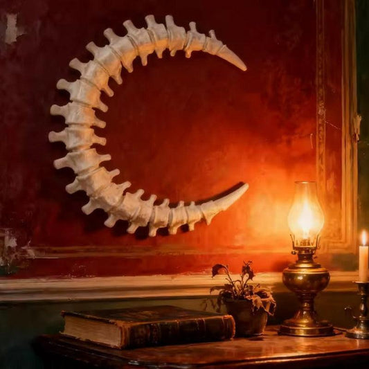 Gothic Moon Spinal-shaped Witchy Wall Decoration for Halloween-MoonChildWorld