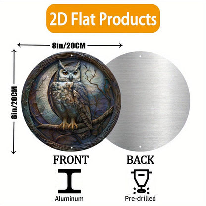 Gothic Owl Metal Sign Mystical Decor-MoonChildWorld