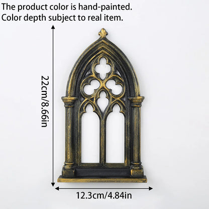 Rose window crystal shelf – witchy altar wall decor