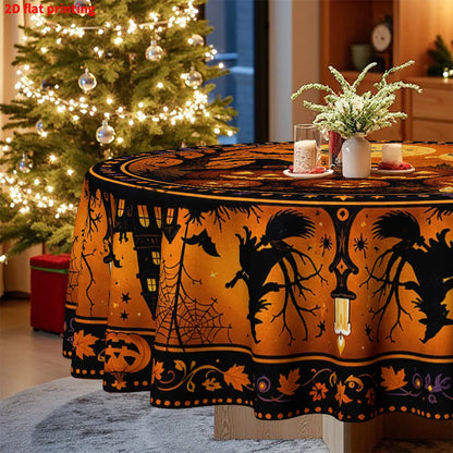 Round polyester tablecloth decorative table cover