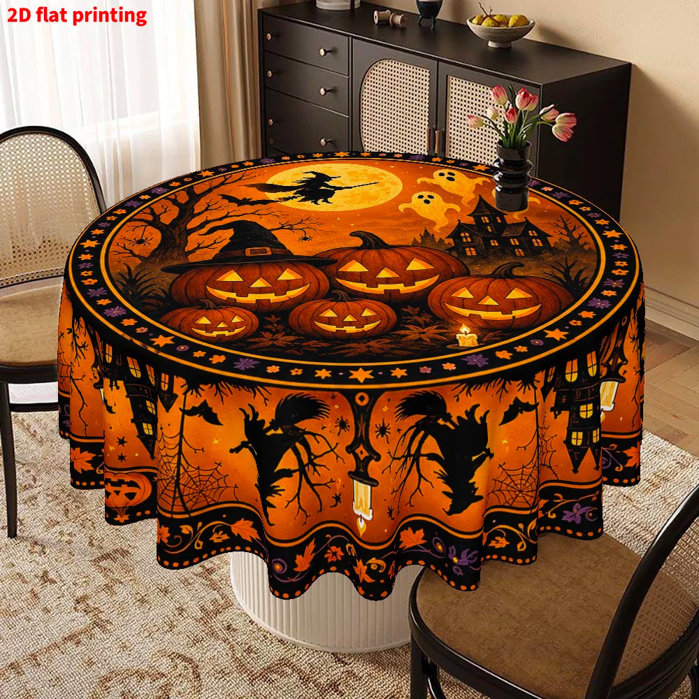 Round polyester tablecloth decorative table cover