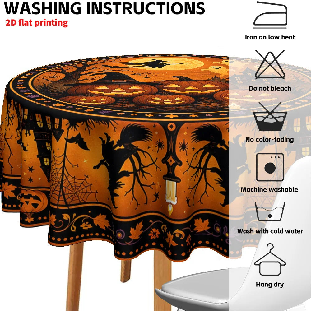 Round polyester tablecloth decorative table cover