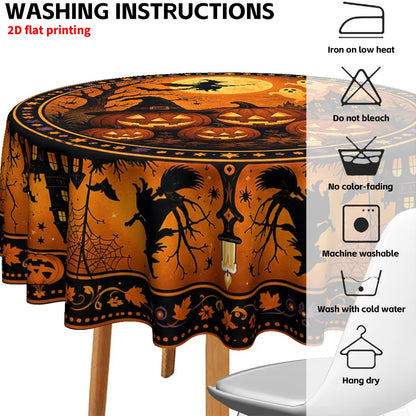 Round polyester tablecloth decorative table cover