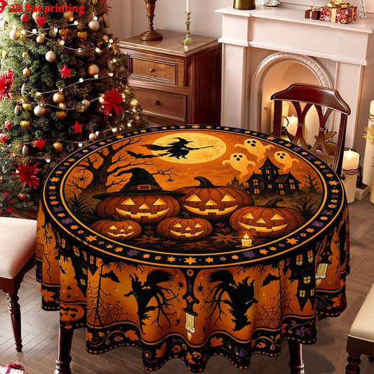 Round polyester tablecloth decorative table cover