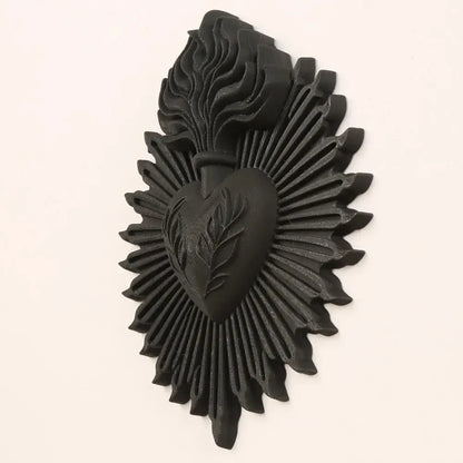 Sacred heart gothic wall decor 3D detail – witchy altar piece for dark academic spaces