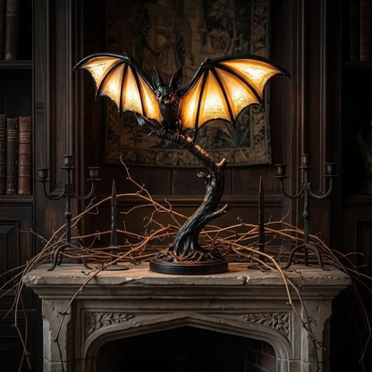 Size reference for the gothic sculpture resin table lamp