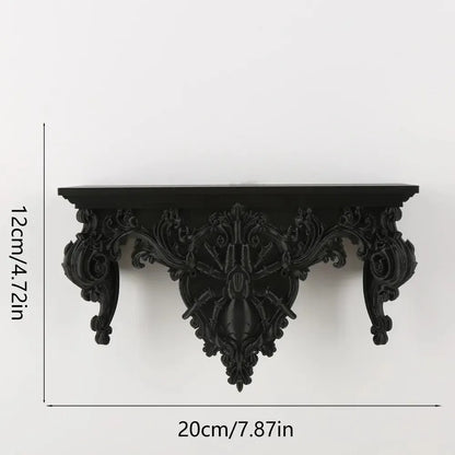 Spider wall shelf dimension diagram, 20 cm wide and 12 cm high