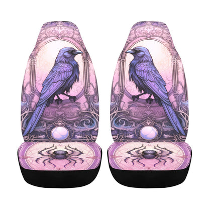 Gothic Spider and Raven Car Seat Covers-MoonChildWorld