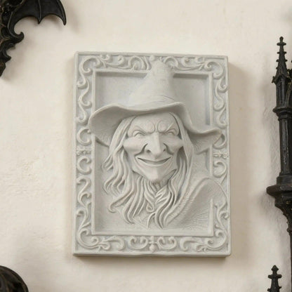 Gothic Style Witch Relief Wall Plaque For Halloween Home Decor-MoonChildWorld