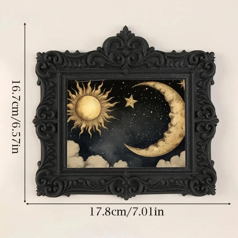 Gothic Sun Moon Wall Decor Celestial Wall Hanging For Wicca Pagan Home Decor-MoonChildWorld