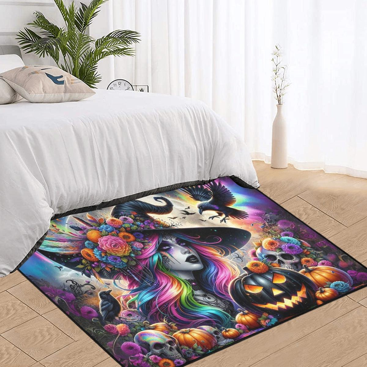 Gothic Witch Area Rug Spooky Carpet for Halloween-MoonChildWorld