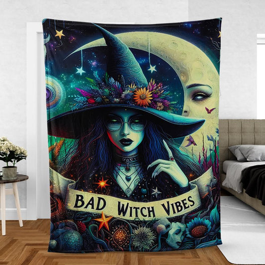 Gothic Witch Blanket – Hauntingly Beautiful Throw for Dark Academia & Altars-MoonChildWorld