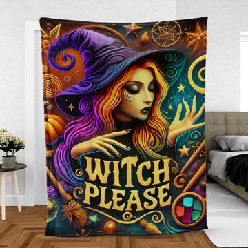 Gothic Witch Blanket – Hauntingly Beautiful Throw for Dark Academia & Altars-MoonChildWorld