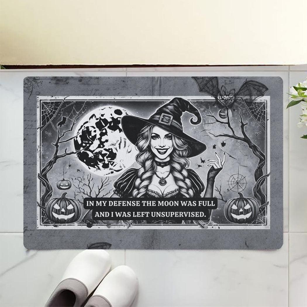 Gothic Witch Doormat for Halloween-MoonChildWorld