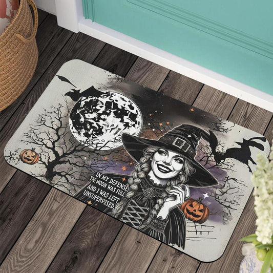 Gothic Witch Doormat for Halloween-MoonChildWorld