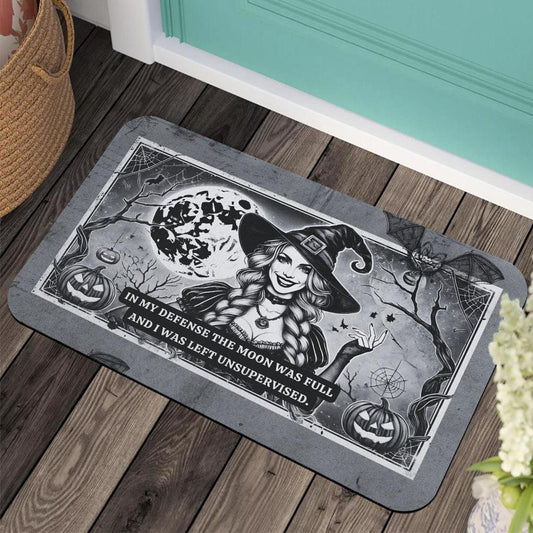 Gothic Witch Doormat for Halloween-MoonChildWorld