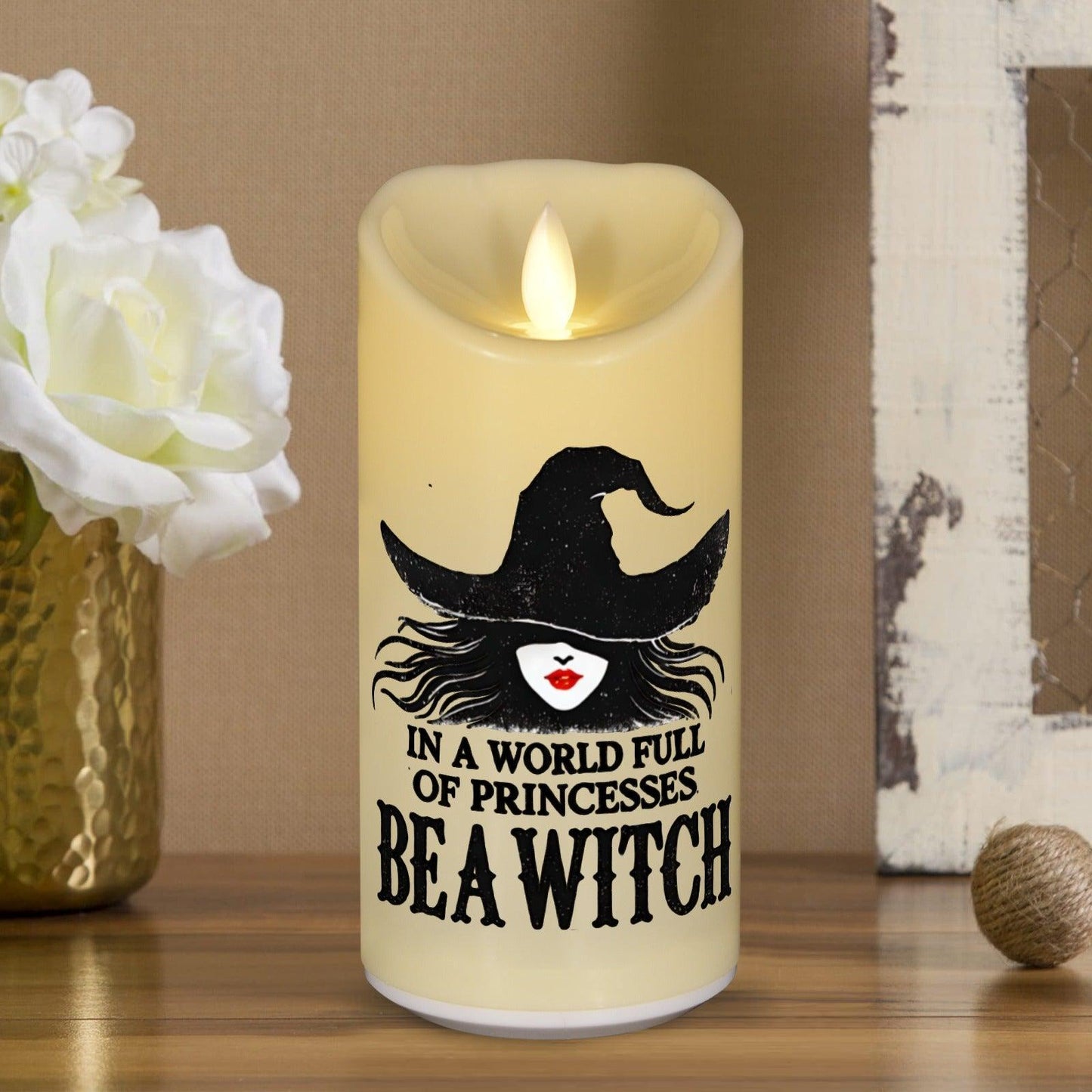 Gothic Witch Flameless LED Candle-MoonChildWorld