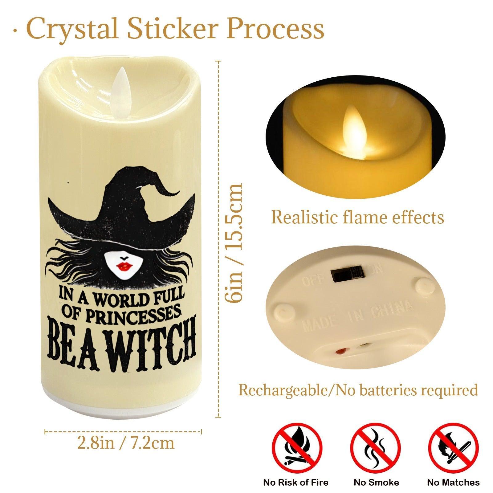 Gothic Witch Flameless LED Candle-MoonChildWorld