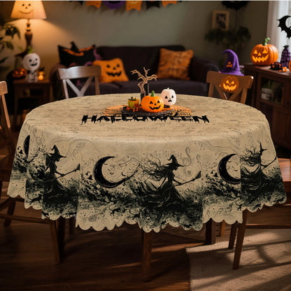 Happy Halloween tablecloth for seasonal party table decor