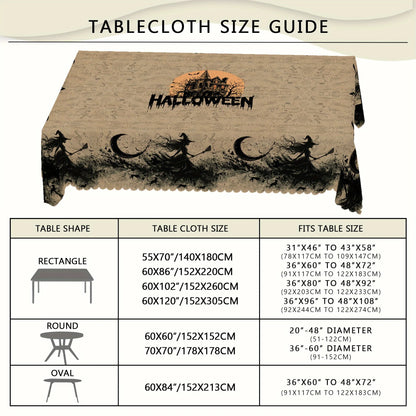 Happy Halloween tablecloth for seasonal party table decor