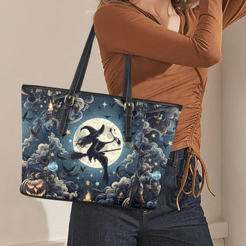 Gothic Witch Halloween Tote Bag-MoonChildWorld